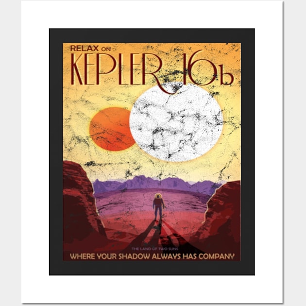 Kepler 16b Wall Art by Slightly Unhinged